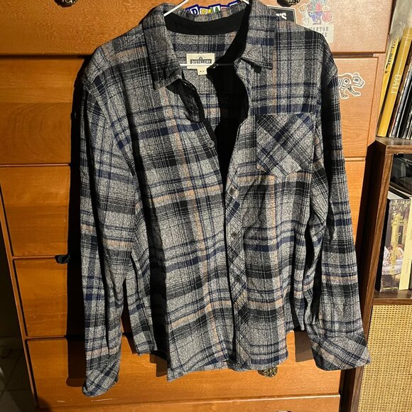 Distillery Brushed Plaid Flannel – Blue/Grey - Picture 1 of 3